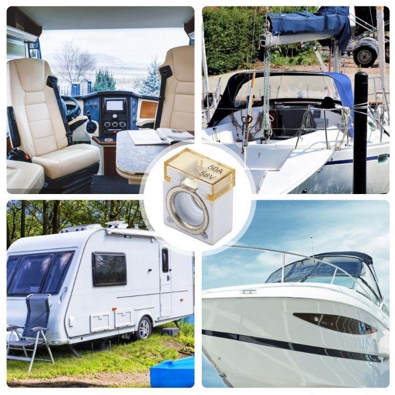 Waterproof Marine Battery Fuses  58V Automotive Fuses  Rings  Terminals Fuses  Upgrades for Comprehensive Circuit Protection