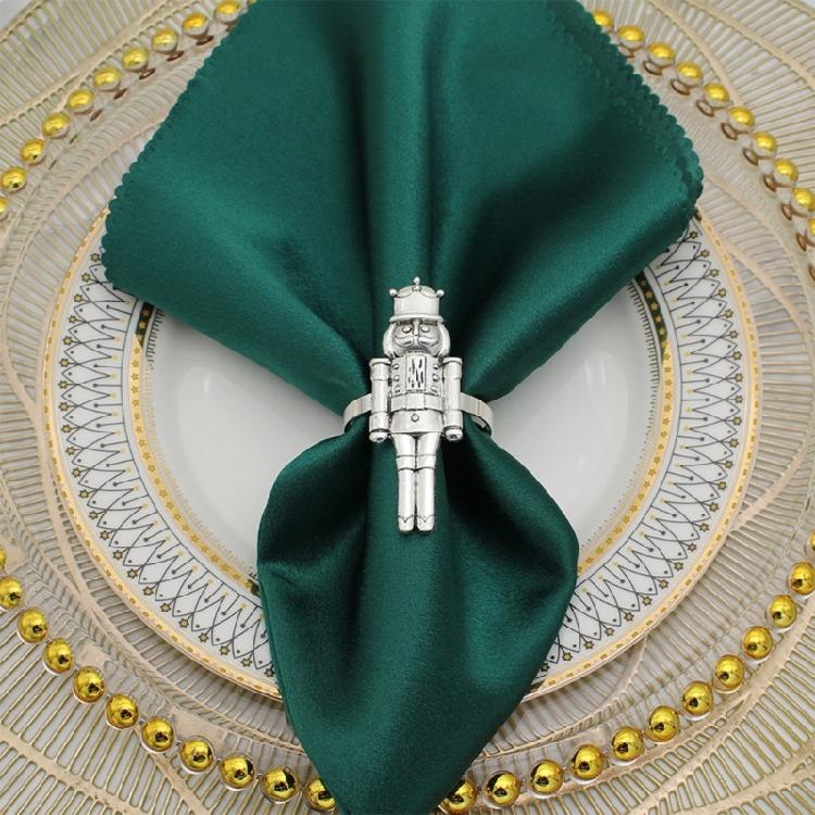 Metal Napkin Rings Christmas Nutcrackers Napkin Holder Wedding Table Decoration