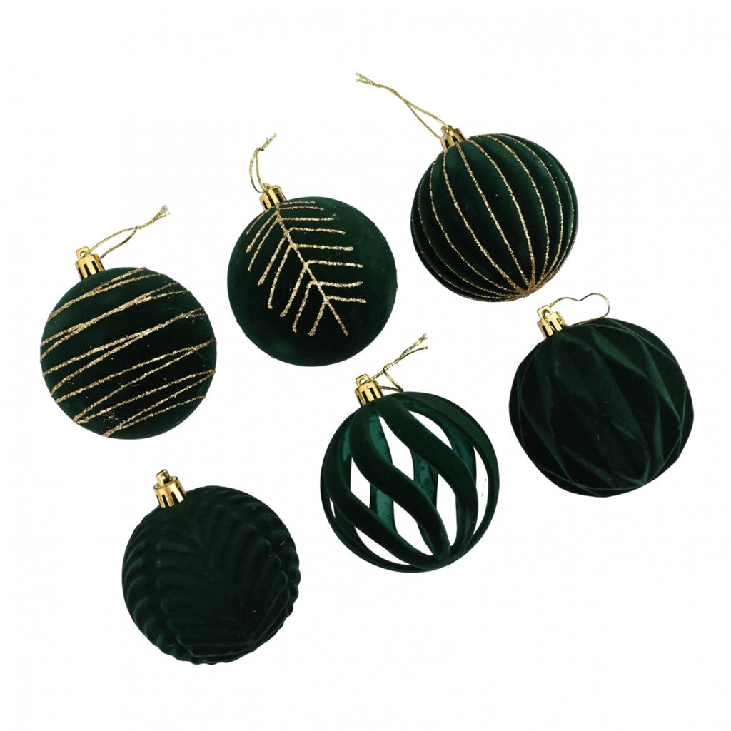 6PCS 8CM Christmas Ball Ornaments Tree Decorations for Holiday Wedding Party