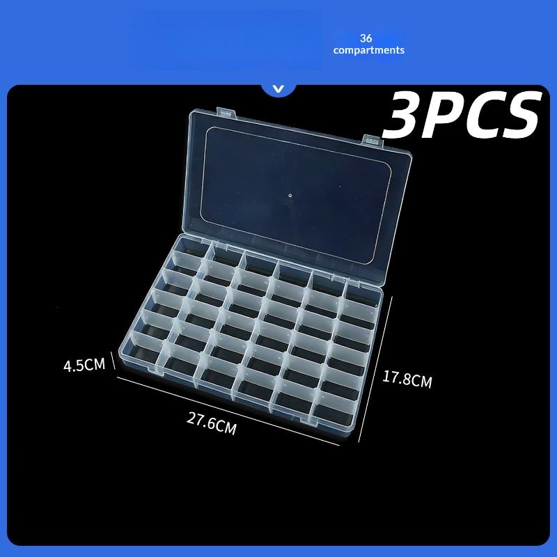 1/3 Stuks Sieraden Oorbellen Doos Container 15/18/24/28/30/36 Vakjes Transparante Plastic Compartiment Doos Schroef Gereedschap Opbergdozen