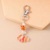 Vibrant Sea Creature Key Holder Creative Starfish Clownfish Design Resin Alloy Keyring For Everyday Use
