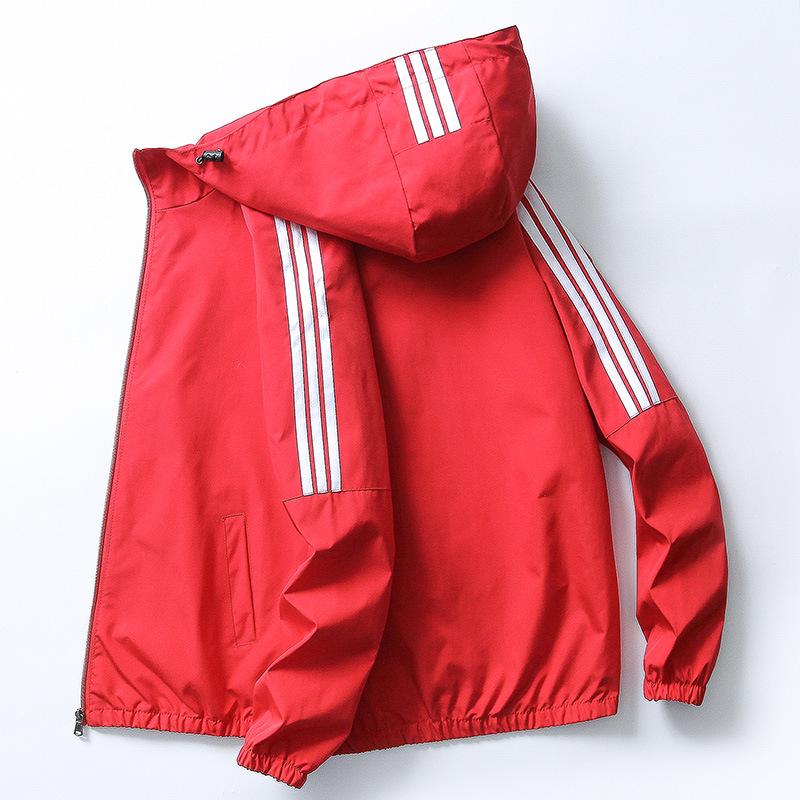 Men's Hooded Sport Jacket - Casual, Lightweight Spring/Autumn Outerwear for Teen Students