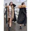 Winter new pie overcome women's medium and long imitation raccoon hair removable liner coat fur jacket large size thickened