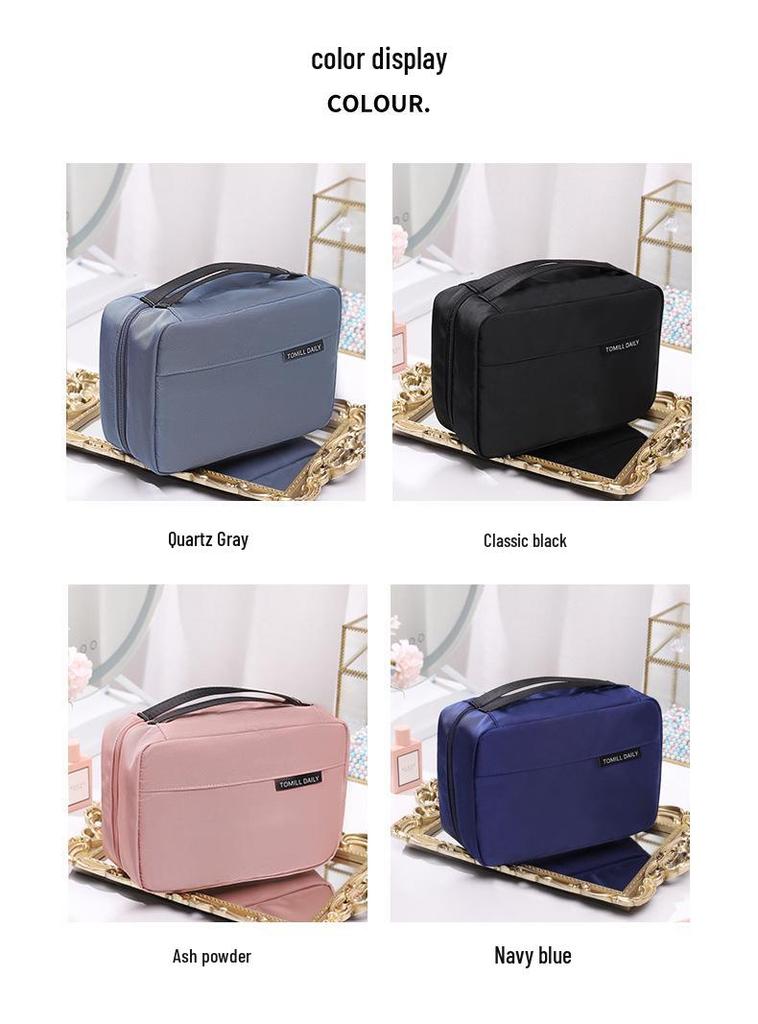 TOMILL Waterproof Travel Wash Bag with Wet/Dry Separation, Large Capacity, Portable Cosmetic & Shower Storage