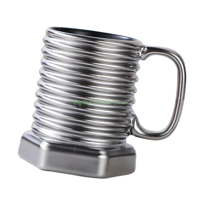 24TE Multifunctional Ceramic Coffee Mug Screw Ergonomic Grip Suitable for Gift