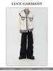 Unisex Color Block Knit Cardigan Jacket - Heavyweight Plush, Autumn/Winter Trendy Loose Fit