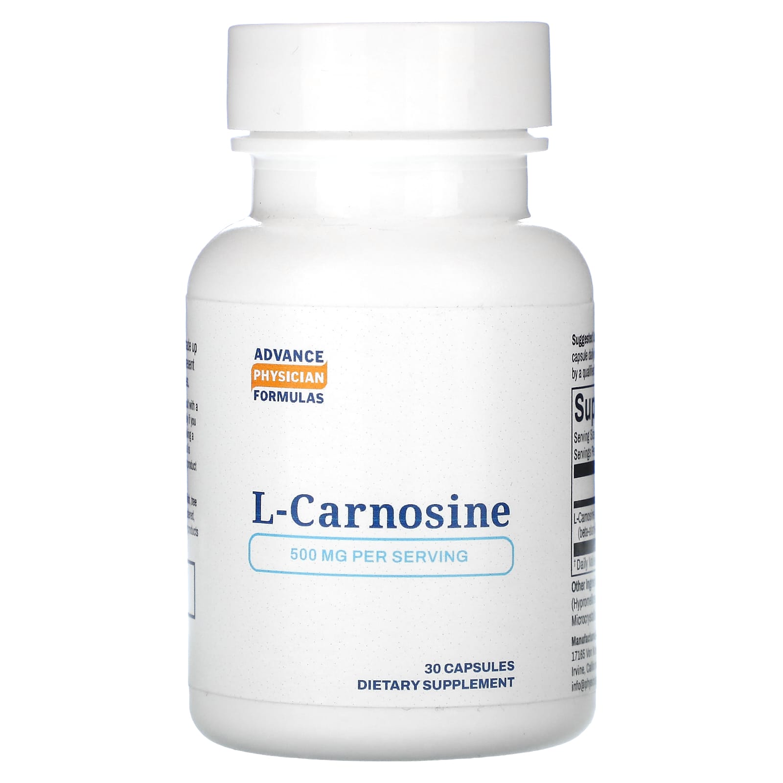 

L-Carnosine, 500Mg, 30 Capsules