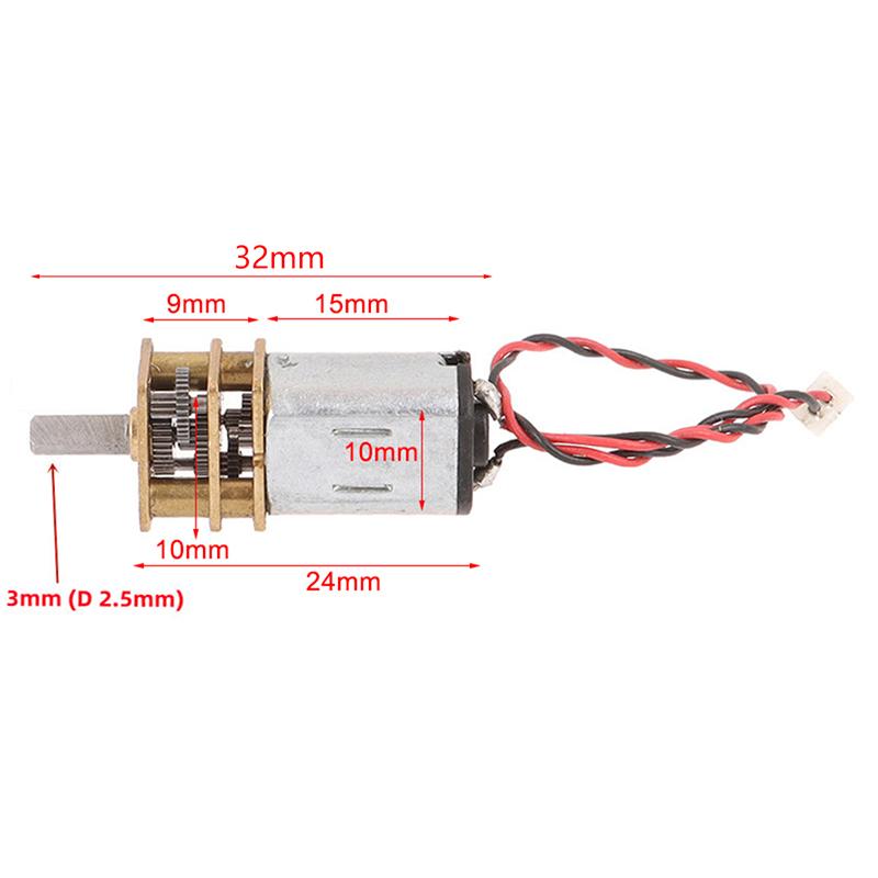 DC 3V-12V 60 U/min langsame Geschwindigkeit Micro Mini N20 Vollmetallgetriebe Untersetzungsgetriebemotor