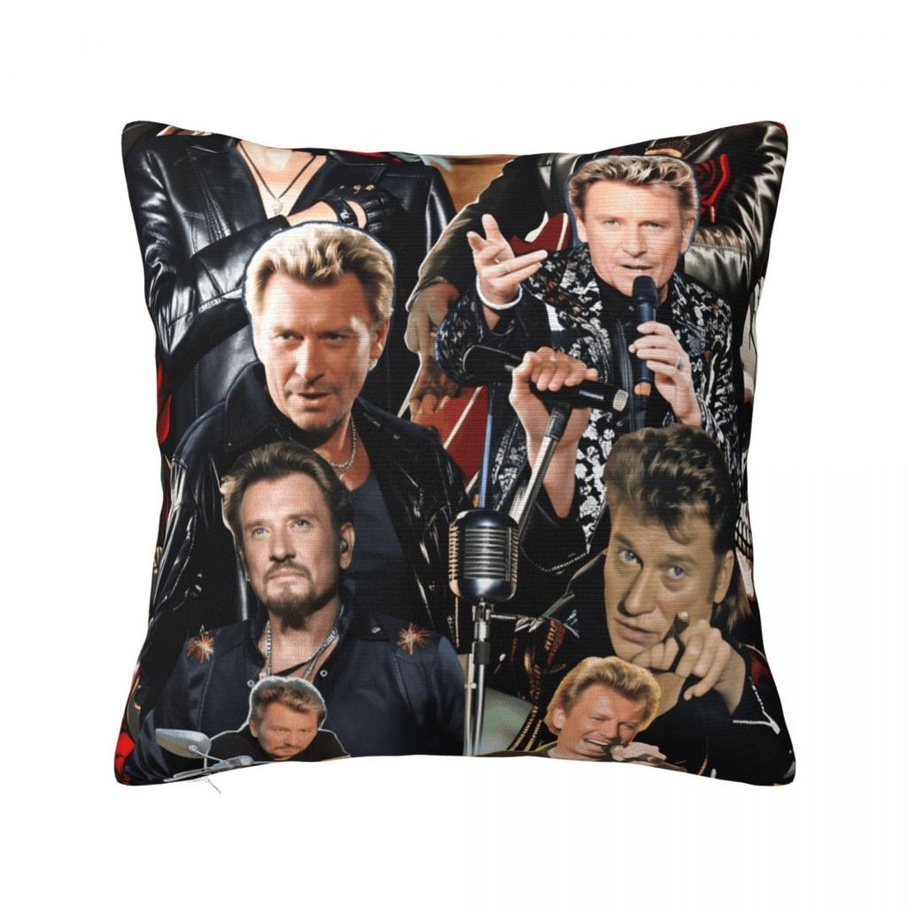 3D Printing Johnny Hallyday Rock Star Pillow Cover Morden Pillow Case For Sofa Bedroom Home Decor Cushion Cover Soft Pillowcases