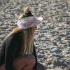 New Anti-UV Summer Visors Hat Flora Printing Breathable Empty Top Hat Empty Top Wide Large Brim Sun Hat Woman