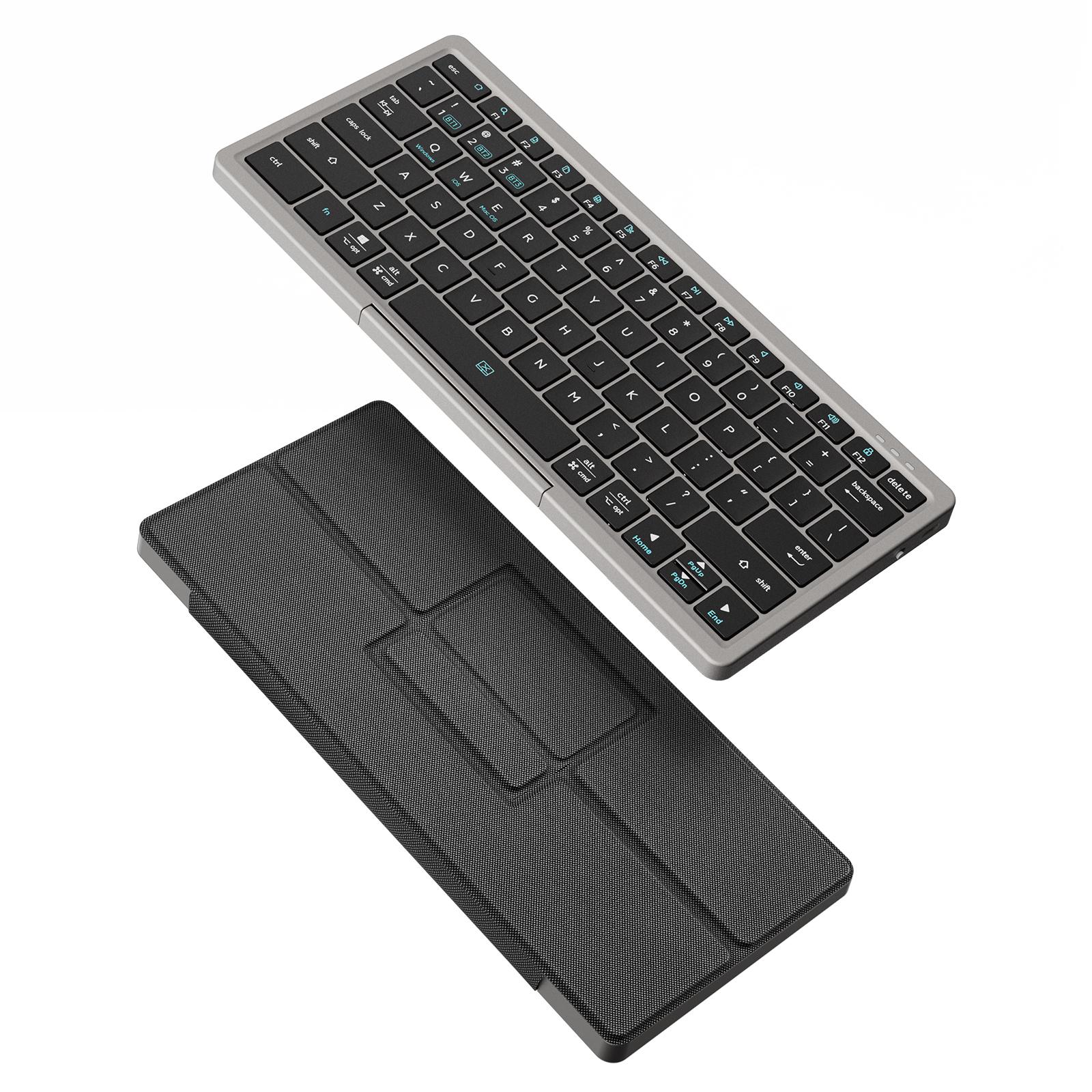 

DUX DUCIS Multifunctional Bluetooth-compatible Keyboard Portable Slim Wireless Keyboard with Touchpad for Laptops/Tablets/Phones A