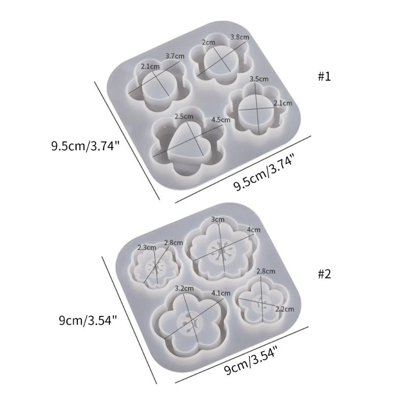 Geometrisches Blumenornament Harzguss Silikonform Schlüsselanhänger für Frauen Dekorianhänger Glitzer-Sand-Form für DIY-Bastelarbeiten