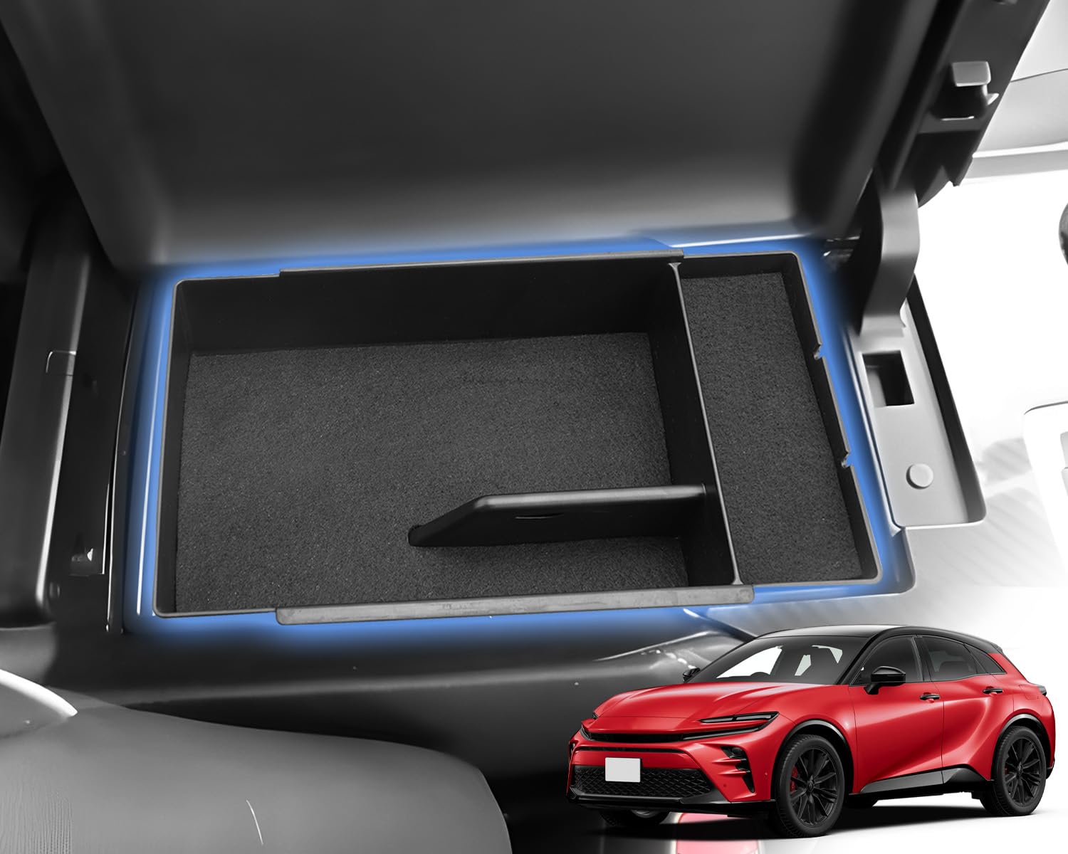 

WEIPIN 2025 New Crown Sport Console Crown Crossover Exclusive Front Armrest Console Crown Sport Custom Car Interior Storage Interior Parts Black Box,