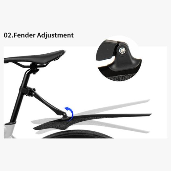 Bicycle Fender Adjustable Waterproof Lightweight Universal MTB Mountain Road Bike Rear Mud Splash Guard Mudflap Bike Accessories