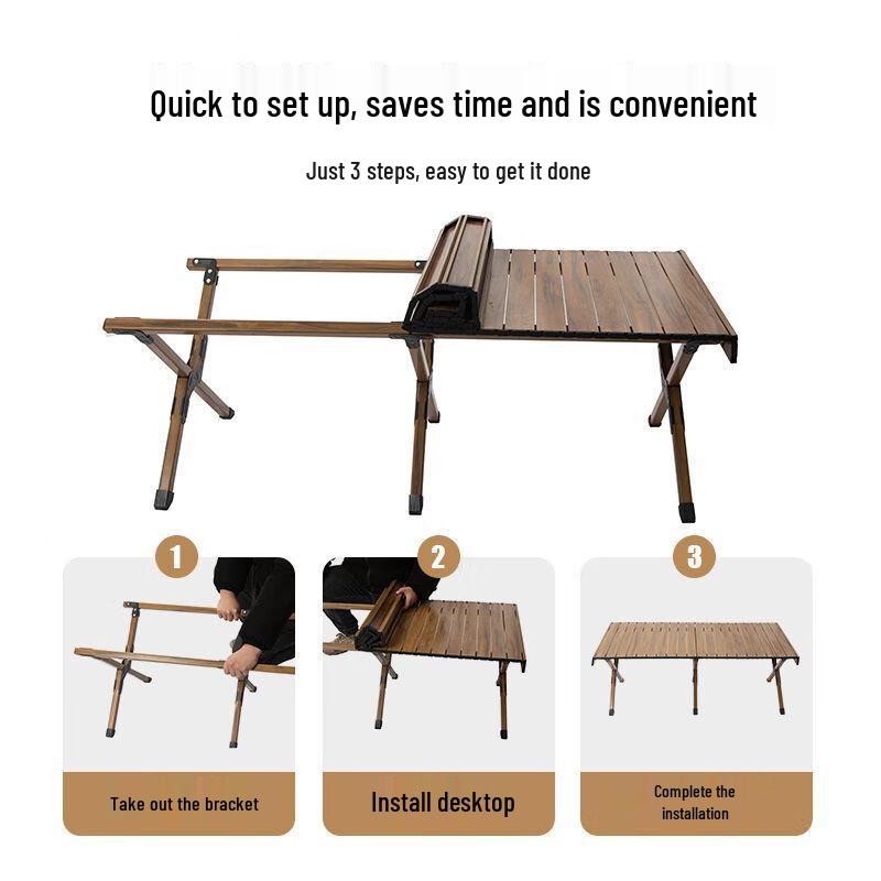 Dunzhu Outdoor Portable Folding Roll-Up Camping Table