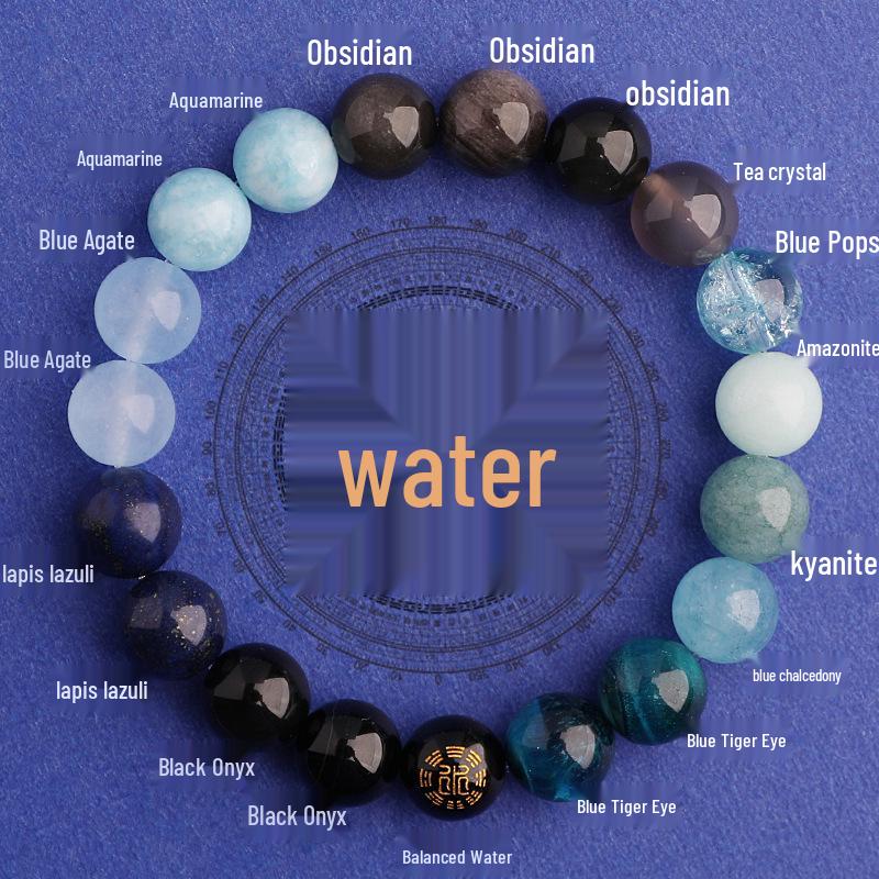 Five Elements Red Agate Fire Balance Bracelet with Cinnabar - Unisex Jade Crystal for Fire Element Support