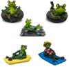 Floating Frog Decoration Figurines Resin Crafts Decorative Ornaments Animal Statue Figure for Home Garden Pool Pond Christmas