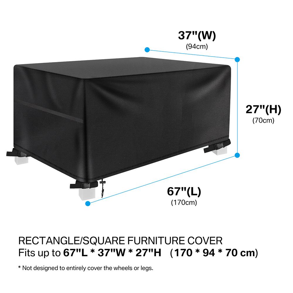 

Garden Furniture Cover Waterproof And Windproof UV Block 210D Oxford Cloth Protective Cover for Garden Table