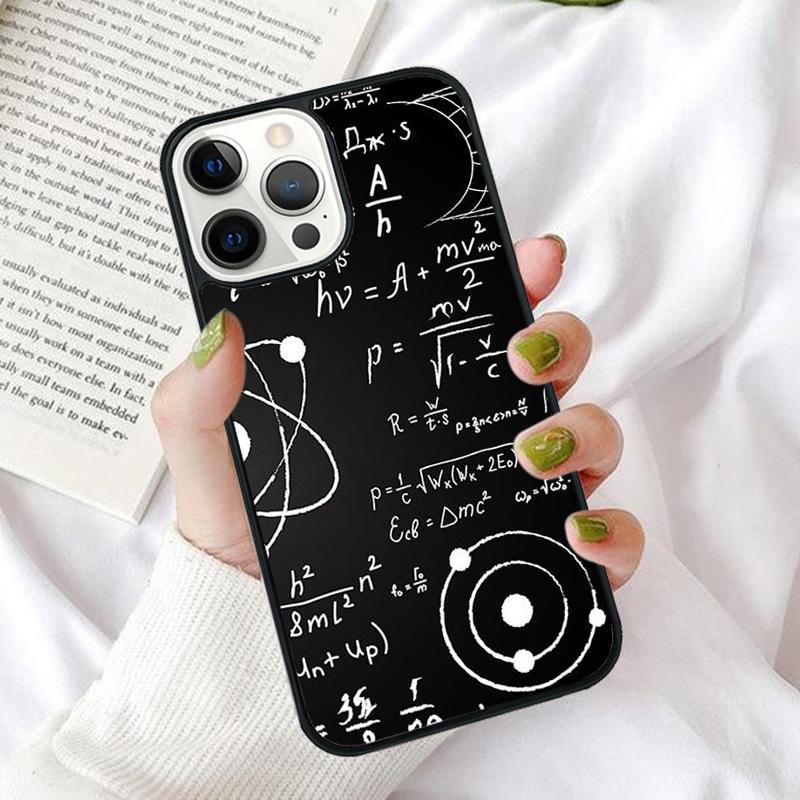 Brains Geek Science Math Physics Formulas Phone Case Cover for iPhone 17 Air 16 16e 12 11 13 14 15 Pro Max for Apple Plus
