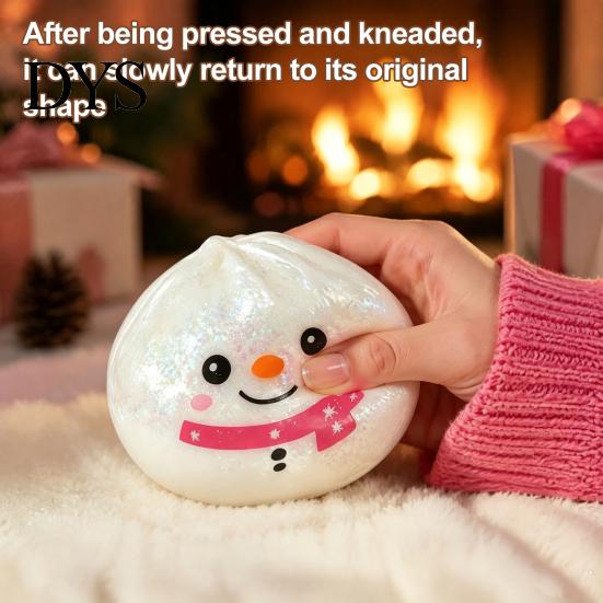 Decorative Desk Toys for Home Office Christmas Buns Squeeze Toy, Slow Rebound Anxiety Relief, Soft Sensory Creative Holiday Souvenirs Colleagues