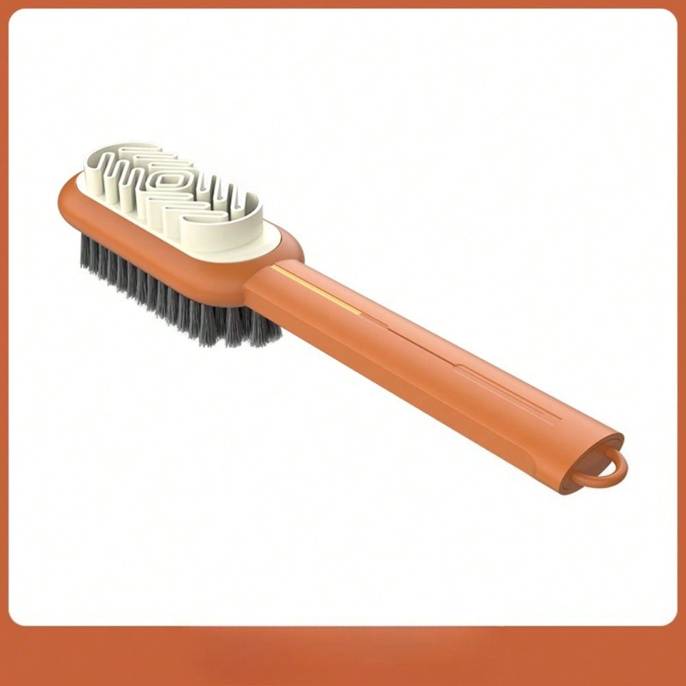 

1pcs Double-Sided Soft Cleaning Brush, Shoes Brush With Handle, Care Cleaning Brush 1Pcs оранжевый