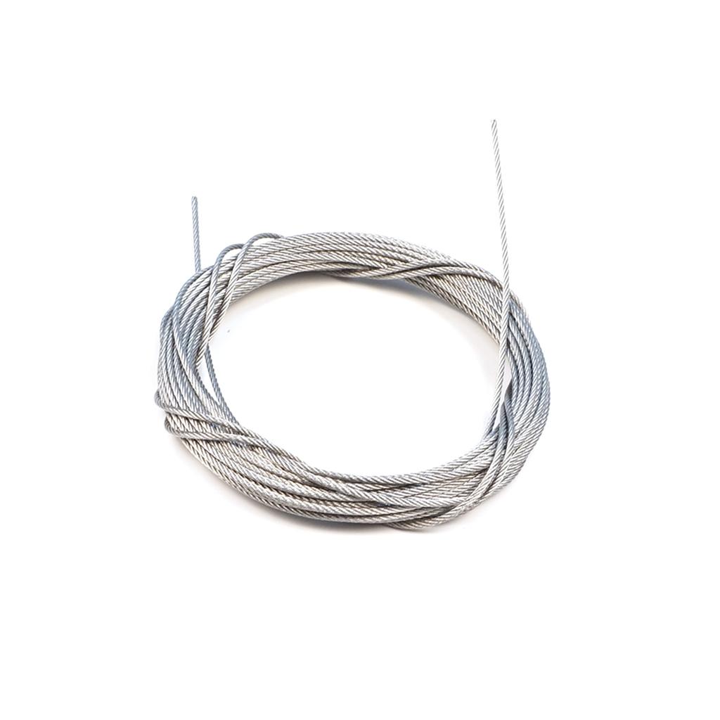 EDP1299-1 Door Hood Trunk Release Locking Latch Bowden Repair Cable AISI 304 Steel Wire Rope 7x7 Strands Diameter 1.2 Mm Length 10 Meter