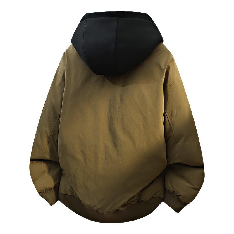 New national standard 90 white duck down jacket men's versatile youth trend hooded jacket large size thickened warm windproof top