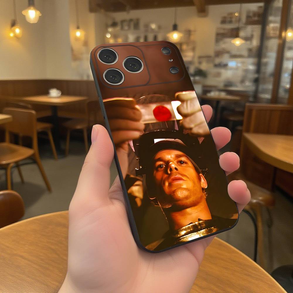 D-Dexter Morgan Phone Case For iPhone 17,16,15,14,13,12,11,Pro,Max,Plus Black Soft Cover