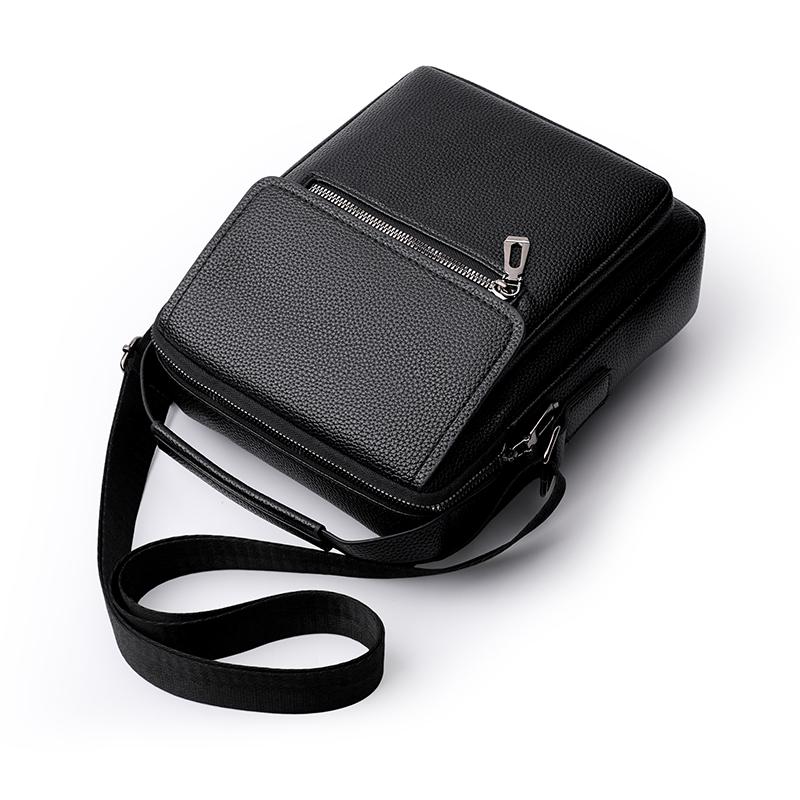 Business Shoulder Bag Men's Crossbody Bag Handbag PU Messenger Bag