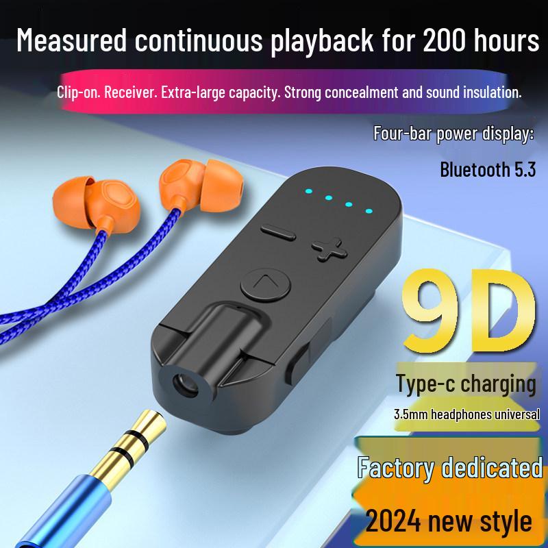 

Premium Bluetooth Clip-On Earbuds: Noise-Canceling, Ultra-Long Battery for Work and Music Standard Edition