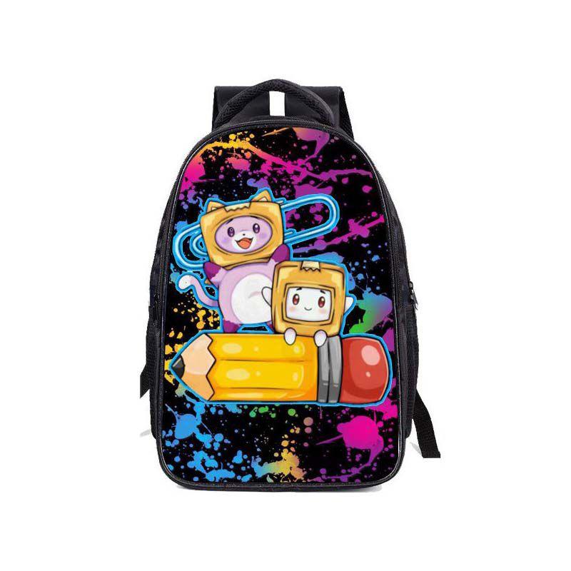 Lankybox Cartoon Lunch Bag Set 3 Piece Shoulder Backpack Package