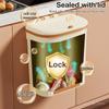 8.5/12L Kitchen Wastebasket Wall Mounted Trash Can with Lid Bathroom Trash Bin Garbage Can for Cabinet Under Sink Compost Bin