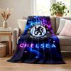 Chelsea FC Blanket Flannel Blanket Soft Cozy Plush Throw for Sofa Bed Lightweight Home Decoration