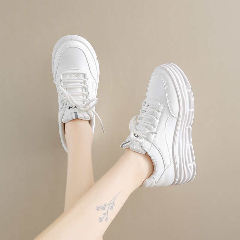 Fashion Thin Heel Synthetic Leather Shoes Sneakers For Women Vulcanize Luxury Trainers Luxury Brand Women's Sneakers Sports
