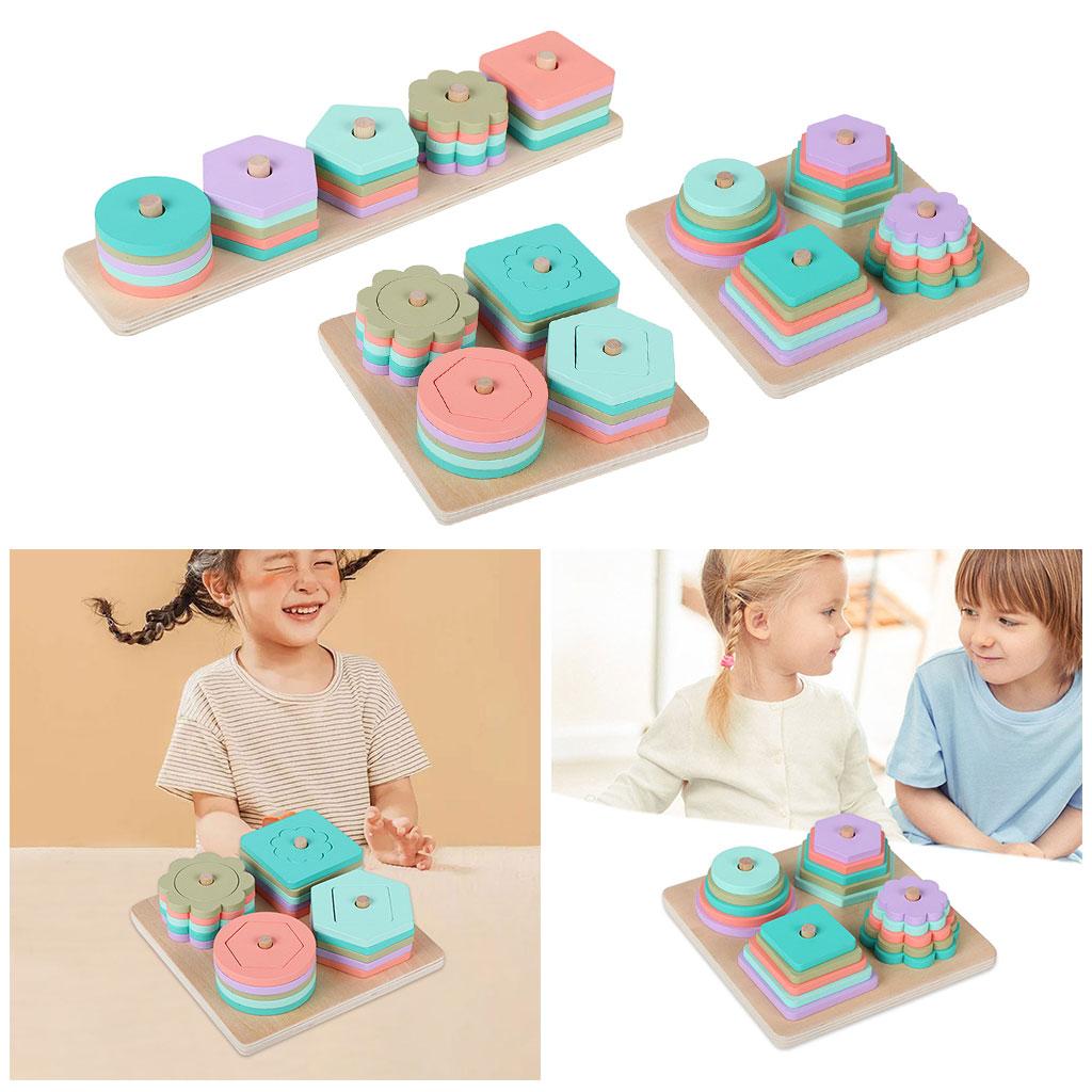 Preschool Toddler Recognition Blocks Matching Puzzle Stacker for Children