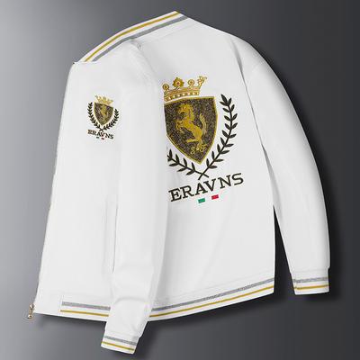 Men's Spring and Autumn Embroidered Jacket Men's Trend Brand Youth Handsome Trend Ins Baseball Suit Slim Jacket