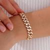 Women's Fashionable Golden Copper Cross Bracelet - PBR-220