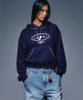 P.O.M Eyelet Stitch Hoodie Navy