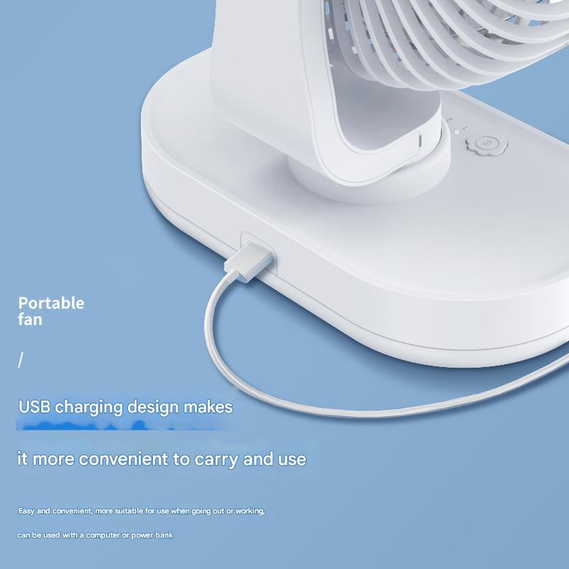 Silent Portable Rechargeable USB Desktop Air Circulator Fan
