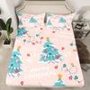 Christmas Theme Pattern Mattress Four-Piece Bedding Set Bedroom Dormitory Bedding Decoration