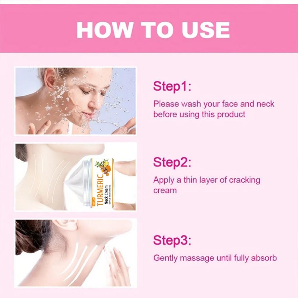 Aufhellende und pflegende Creme Ingwer-Gelb-Halscreme Bio-Whitening-Haut-Feuchtigkeitsspendende und feuchtigkeitsspendende, gleichmäßige Hautfarbe-Feuchtigkeitscreme