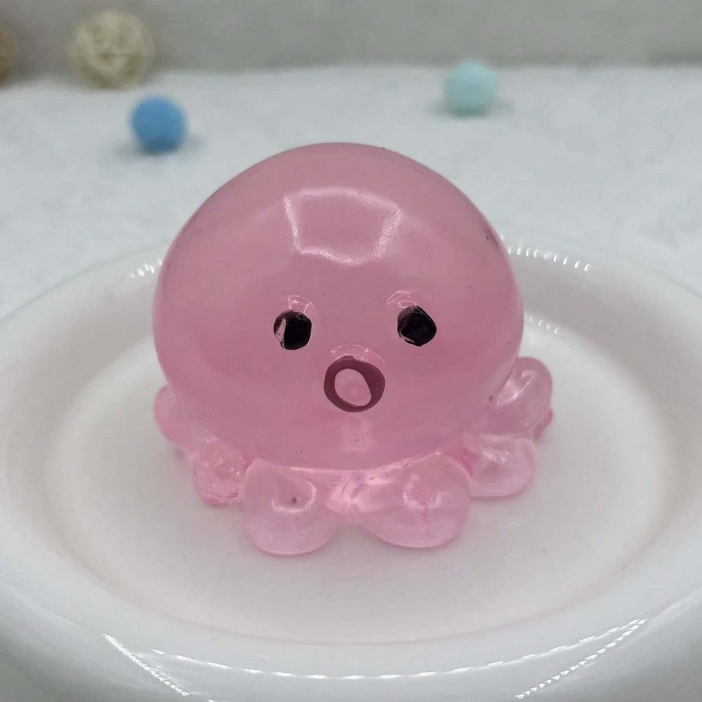 3 Stück Oktopus Squishy Stressabbau-Set Super Langsamer Rückprall , Niedliche Kreative Designs , Zufällige Zusammenstellung , Ideal für Partygeschenke