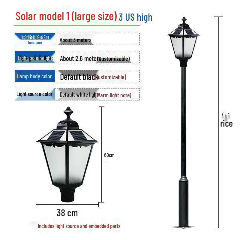 Waterproof Solar LED Landscape Light for Courtyard, Park, and Villa