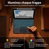 Coque Clavier pour iPad Air 3 10,5" / iPad Pro 10,5" - Cuir PU Lavande avec Clavier Rétroéclairé + Souris + Stylet