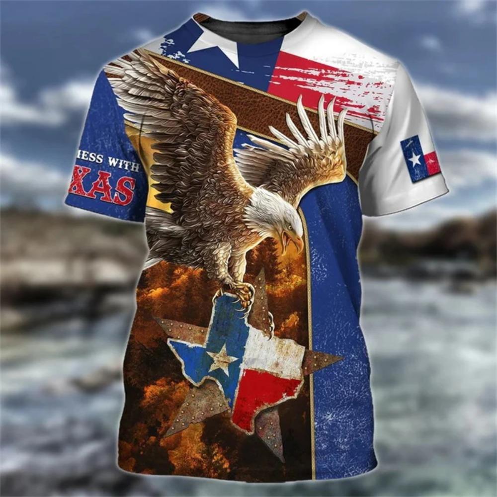 

Texas 3D Print Men s T-shirts Summer Fashion Short Sleeve T Shirt For Men Vintage Casual Round Neck Male Personalised Clothing XXS