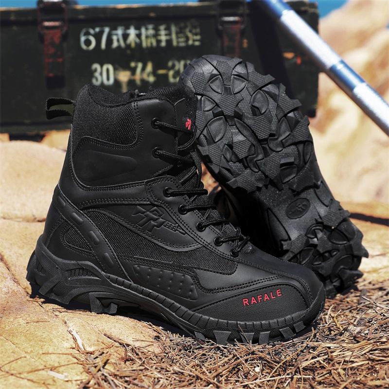 Stivali Tattici Militari da Uomo Taglie Forti 39-46 Forze Speciali Taglio Alto Esercito Combattimento nel Deserto Colore Sabbia Pelle Scarpe da Lavoro