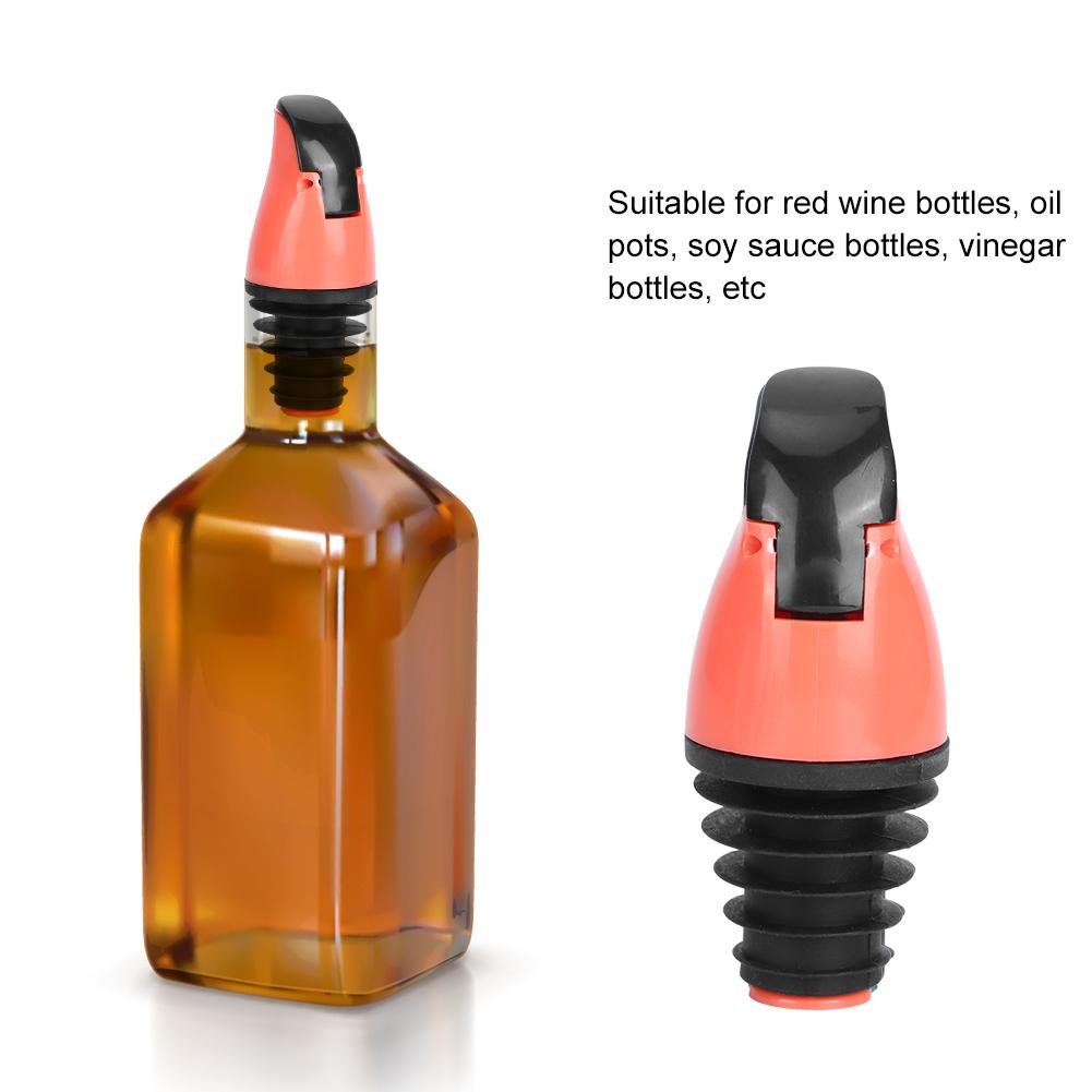 Oil Bottle Pour Spout Stopper Dispenser for Wine Soy Sauce Vinegar Bottles Kitchen UtensilsOrange