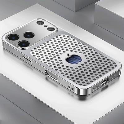 Carcasă de telefon din sticlă securizată cu model circular metalic, galvanizată, pentru iPhone 17 Pro Max 11 12 13 14 15 16 Plus 16E 17Air Cover