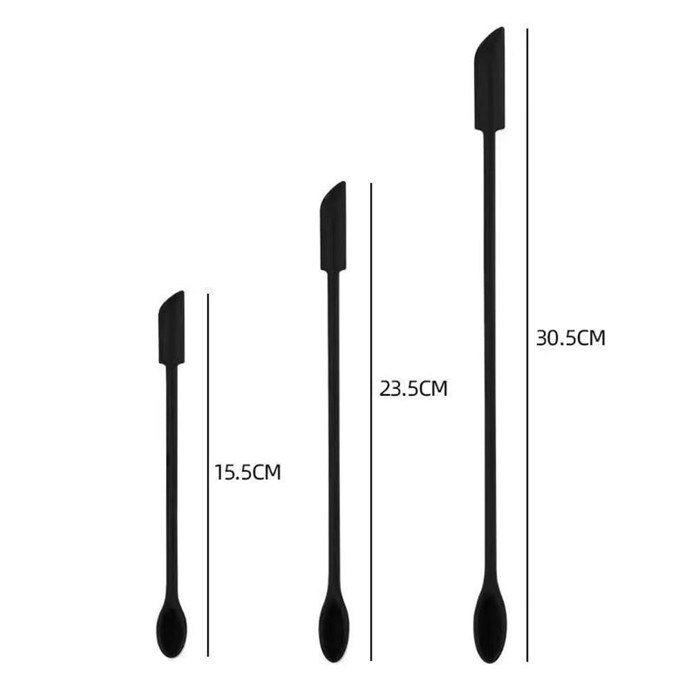 3PCS Mini Silikon Spachtel Reusable Mehrzweck Doppel-Headed Schaber
