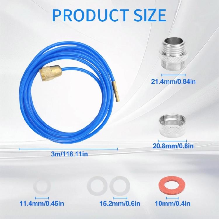 Water Saving Drain Maintenance Tool Hose Assembly High Pressure Jet Cleaning Pipe Cleaner For Stubborn Clog
